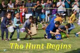 The hunt begins in Lemoore Lions Park as hundreds of local youngsters began their search for nearly 20,000 eggs. The eggs had candy inside as well as prizes.
